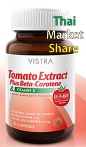 รูปภาพของ Vistra Tomato Extract Plus Beta-Carotene (Lycopene) ไลโคปีน 30cap